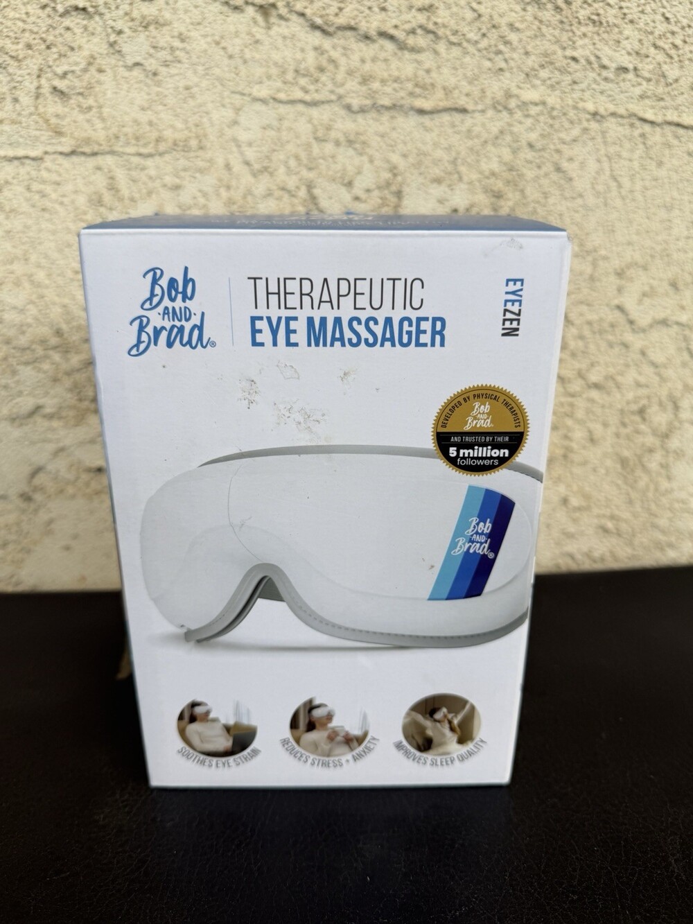 New Bob and Brad EYE EASE Eye Massager Mask WIRELESS Model A 3